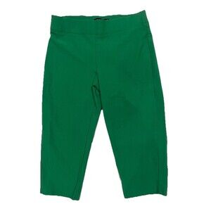 Sabrinas Kelly Green Stretch Cropped Pull On Capris Pants Size S